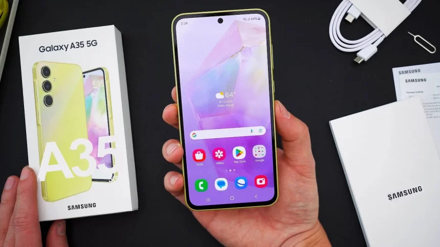 Samsung Galaxy A35 5G offers a lot for your money. It has a spacious and high-quality OLED display with a fast refresh rate.