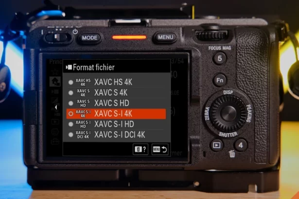 Sony FX30 recording 4K video, ideal for independent films and online content.