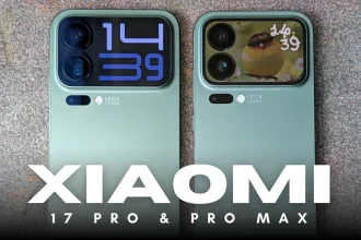 Xiaomi 17 Pro's 6.3-inch LTPO AMOLED display with a 120Hz refresh rate, showing the user interface