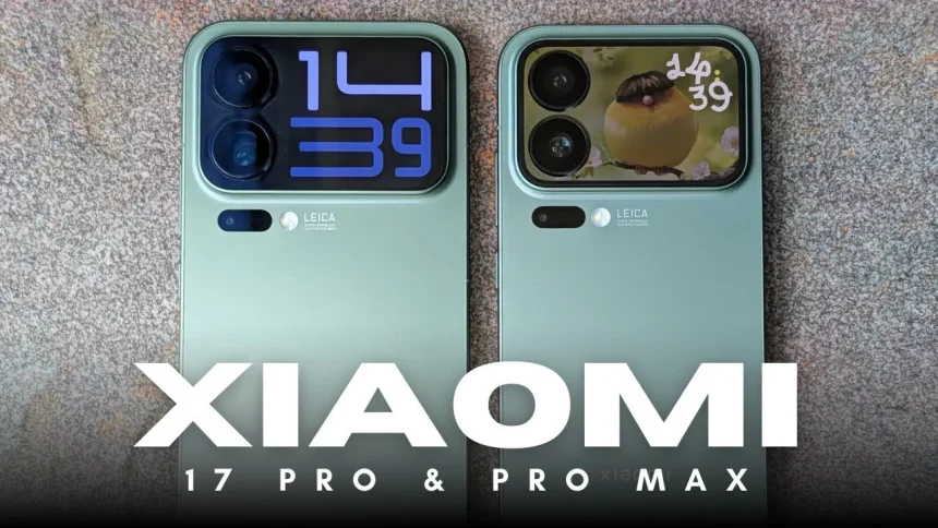 Xiaomi 17 Pro's 6.3-inch LTPO AMOLED display with a 120Hz refresh rate, showing the user interface