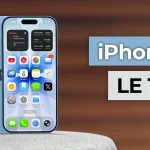 A dramatic, conceptual image showing a completely portless iPhone 17 with a wrap-around display. The visual emphasizes the absence of any buttons or ports.