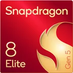 The new Snapdragon 8 Elite Gen 5 processor sitting on a display stand, highlighting the 4.6GHz prime core.