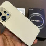 Official Vivo V70 Lite review showing the sleek front display and back panel design